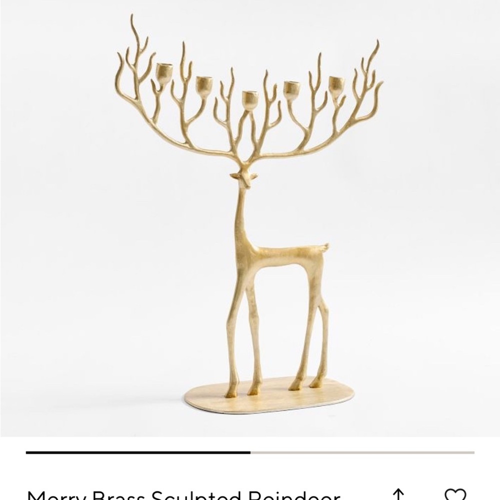 Pottery barn Reindeer candle holder